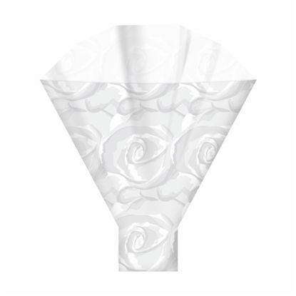 Picture of ROSES FLOWER SLEEVES 50x44x12cm WHITE X 50pcs