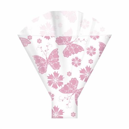 Picture of BUTTERFLY FLOWER SLEEVES 50x44x12cm PINK X 50pcs