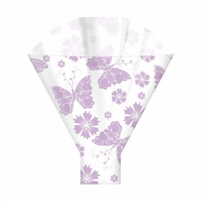 Picture of BUTTERFLY FLOWER SLEEVES 50x44x12cm LILAC X 50pcs