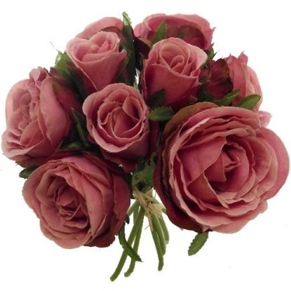 Picture of MIXED ROSE BUNDLE (9 HEADS) VINTAGE PINK