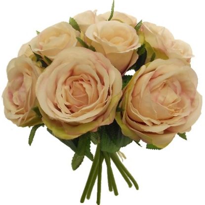 Picture of MIXED ROSE BUNDLE (9 HEADS) BLUSH