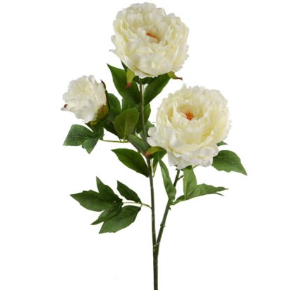 Picture of 92cm LARGE PEONY SPRAY IVORY