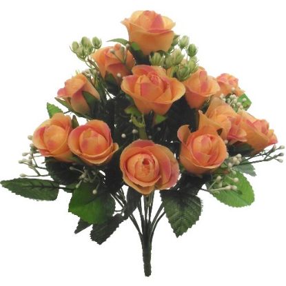 Picture of 35cm ROSEBUD BUSH WITH GYP PEACH