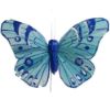 Picture of 10cm FEATHER BUTTERFLY ON 20cm WIRE ASSORTED X 12pcs