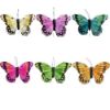 Picture of 10cm TROPICAL FEATHER BUTTERFLY ON 20cm WIRE ASSORTED X 12pcs