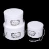 Picture of SET OF 3 ROUND FLOWER BOX - FOREVER LOVE YOU WHITE/IVORY