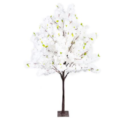Picture of 180cm DELUXE ARTIFICIAL BLOSSOM TREE WITH 2268 FLOWERS WHITE X 2pcs