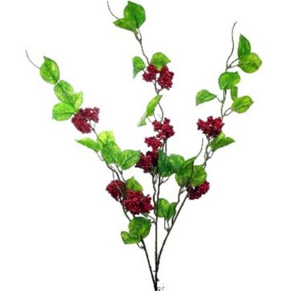 Picture of 110cm LARGE BERRY CLUSTER SPRAY RED