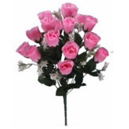 Picture of 46cm ROSEBUD BUSH WITH GYP (18 HEADS) PINK