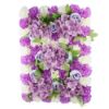 Picture of FLOWER WALL WITH PEONIES CARNATIONS AND HYDRANGEAS 60cm X 40cm PURPLE/IVORY