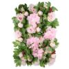 Picture of FLOWER WALL WITH PEONIES HYDRANGEAS FOLIAGE AND RED BERRIES 60cm X 40cm PINK