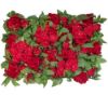 Picture of FLOWER WALL WITH PEONIES HYDRANGEAS FOLIAGE AND RED BERRIES 60cm X 40cm RED