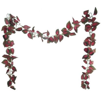 Picture of 8ft CHAINLINK COLEUS LEAF GARLAND RED/GREEN