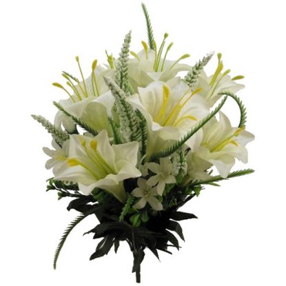 Picture of 48cm EASTER LILY MIXED BUSH WITH ASTILBE IVORY