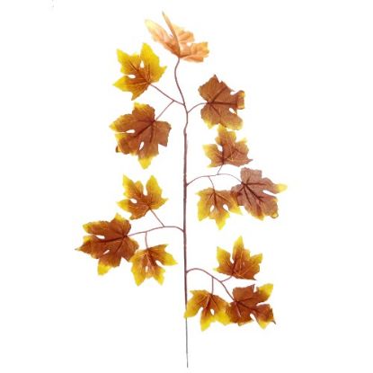 Picture of 60cm MAPLE LEAF SPRAY (13 LEAVES) BROWN/YELLOW X 6pcs