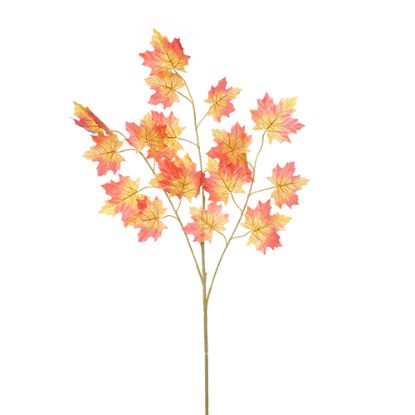 Picture of 72cm MAPLE LEAF SPRAY (18 LEAVES) ORANGE/YELLOW