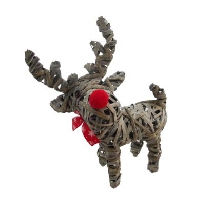 Picture of 37cm NATURAL RATTAN STANDING REINDEER