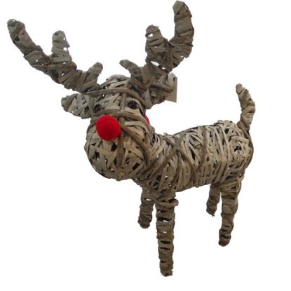 Picture of 69cm NATURAL RATTAN STANDING REINDEER
