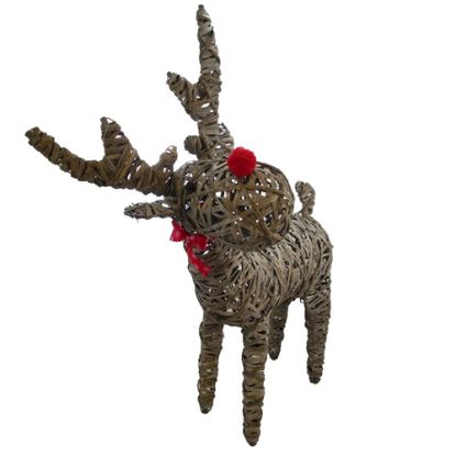 Picture of 96cm NATURAL RATTAN LARGE STANDING REINDEER