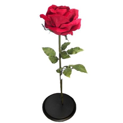 Picture of 108cm LARGE VELVET TOUCH SINGLE ROSE RED
