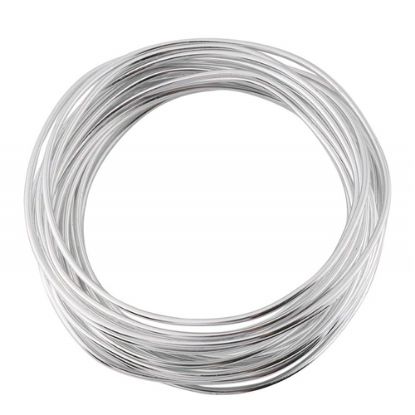Picture of ALUMINIUM WIRE COIL 2mm X 100g (12met) SILVER