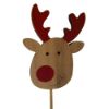 Picture of CHRISTMAS WOODEN CHARACTERS ON 50cm WOODEN STICK NATURAL/RED ASSORTED x 6pcs