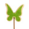 Picture of 7cm WOODEN/FELT BUTTERFLY ON 50cm STICK LIME GREEN X 6pcs