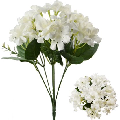 Picture of 34cm HYACINTH BUSH WITH FOLIAGE IVORY