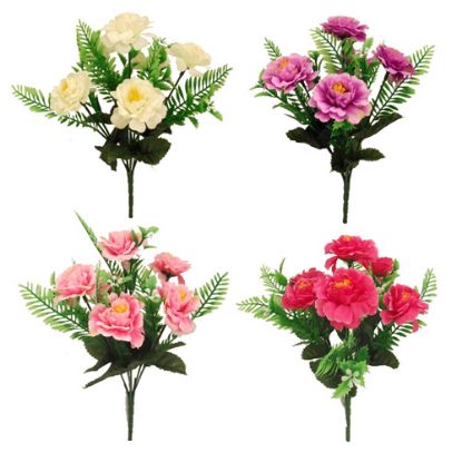 Picture of 29cm CAMELLIA BUSH WITH FERN ASSORTED X 48pcs