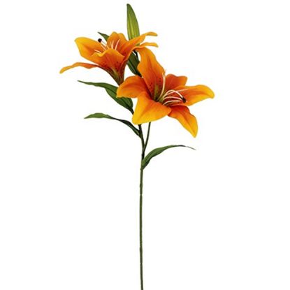 Picture of 66cm LILY SPRAY ORANGE X 24pcs (KNOCK DOWN PACKAGING - HEADS NEED ATTACHING)