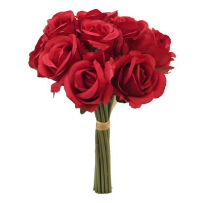Picture of 24cm ROSEBUD BUNDLE (12 STEMS) RED