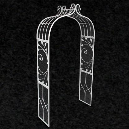 Picture of 7ft (216cm) METAL WEDDING/GARDEN ARCH WHITE/IVORY