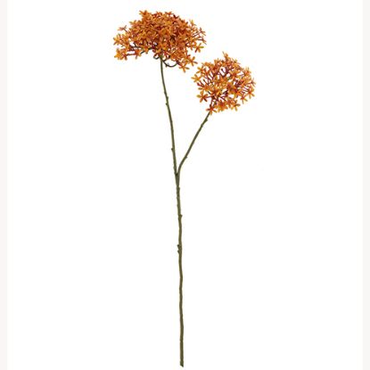 Picture of 70cm PLASTIC CROWN FLOWER SPRAY DRY COLOUR ORANGE