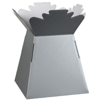 Picture of BOUQUET BOX GLOSSY SILVER X 30pcs