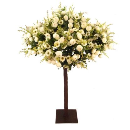 Picture of 85cm RANUNCULUS AND DAISY TREE IVORY