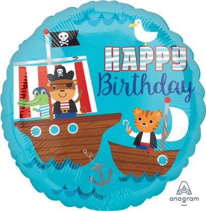 Picture of ANAGRAM 17 INCH FOIL BALLOON HAPPY BIRTHDAY - PIRATE SHIP