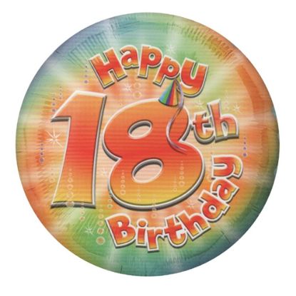 Picture of ANAGRAM 17 INCH FOIL BALLOON - HAPPY 18TH BIRTHDAY