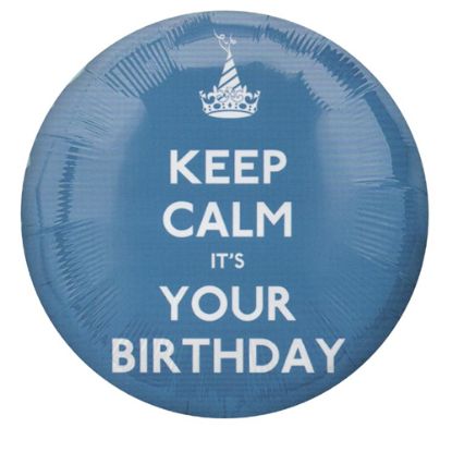 Picture of ANAGRAM 17 INCH FOIL BALLOON - KEEP CALM ITS YOUR BIRTHDAY