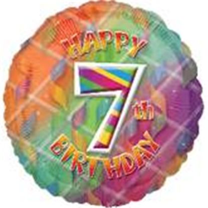 Picture of ANAGRAM 17 INCH FOIL BALLOON - HAPPY 7TH BIRTHDAY