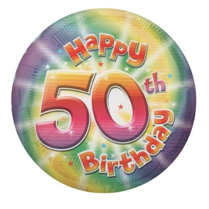 Picture of ANAGRAM 17 INCH FOIL BALLOON - HAPPY 50TH BIRTHDAY