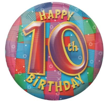 Picture of ANAGRAM 17 INCH FOIL BALLOON - HAPPY 10TH BIRTHDAY