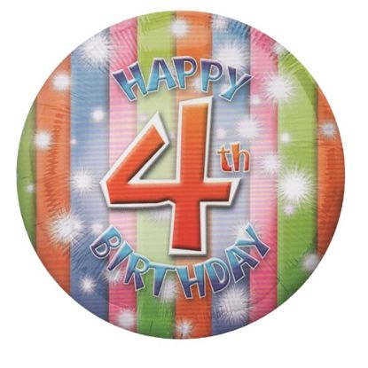Picture of ANAGRAM 17 INCH FOIL BALLOON - HAPPY 4TH BIRTHDAY