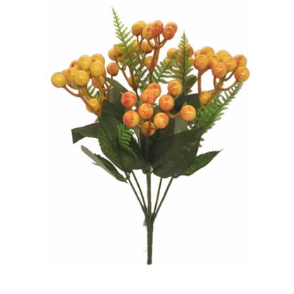 Picture of 31cm BERRY BUSH WITH FERN ORANGE