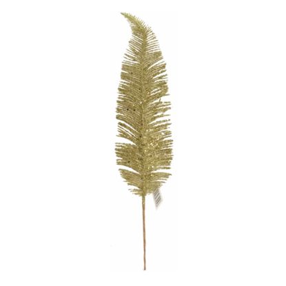 Picture of 42cm GLITTERED FERN SPRAY GOLD