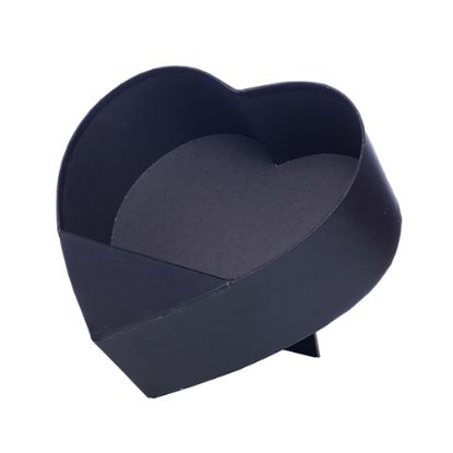 Picture of 24.5cm HEART SHAPED FLOWER BOX WITH STAND BLACK