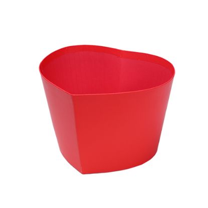 Picture of 14cm HEART SHAPED CARDBOARD POT RED X 10pcs