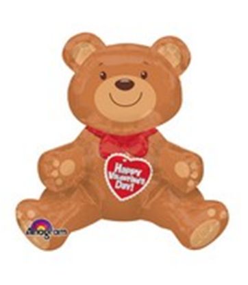 Picture of ANAGRAM 17 INCH FOIL BALLOON HAPPY VALENTINES DAY SITTING BEAR