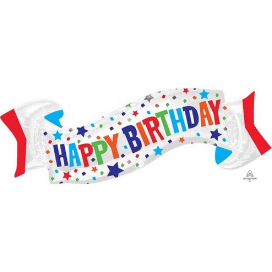 Picture of ANAGRAM 40 INCH XL FOIL BALLOON HAPPY BIRTHDAY - BANNER