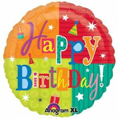 Picture of ANAGRAM 32 INCH XL FOIL BALLOON - HAPPY BIRTHDAY FUN