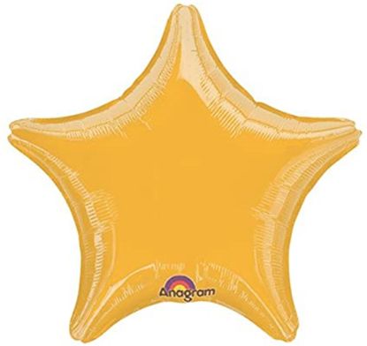 Picture of ANAGRAM 19 INCH FOIL BALLOON PLAIN STAR GOLD